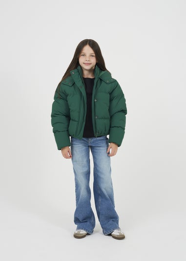Brave Soul Green Hooded Padded Jacket (7-13 yrs)