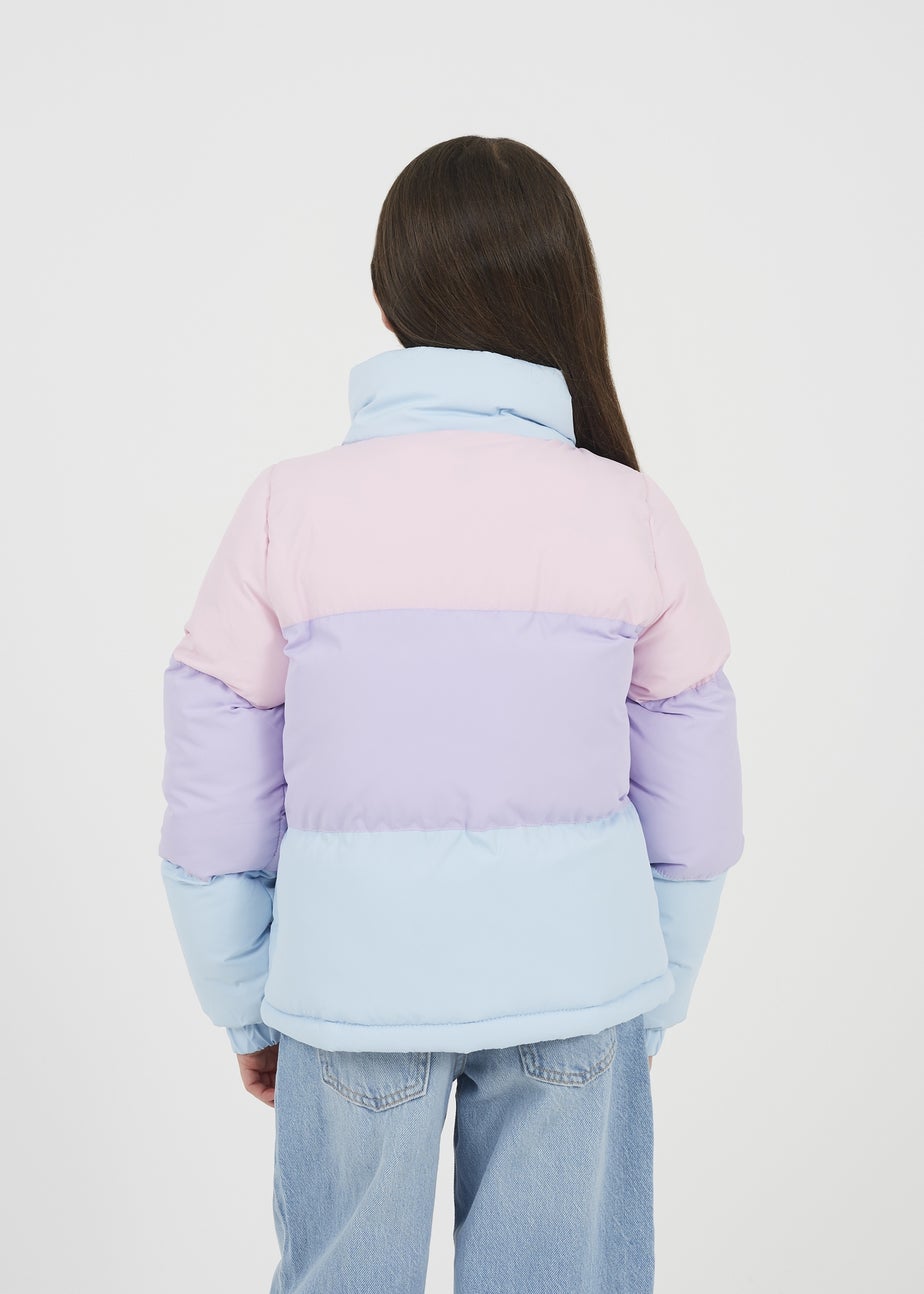 Brave Soul Pink Colourblock Padded Jacket (7-13 yrs)
