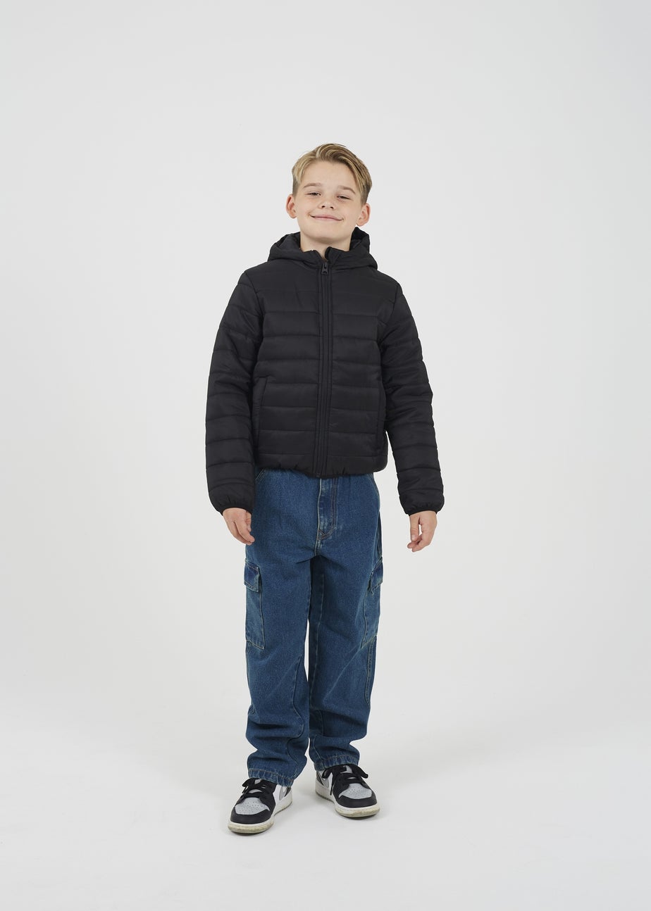 Brave Soul Black Hooded Puffer Jacket (7-13 yrs)