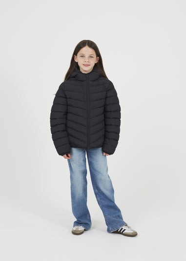 Brave Soul Black Hooded Padded Jacket (7-13 yrs)