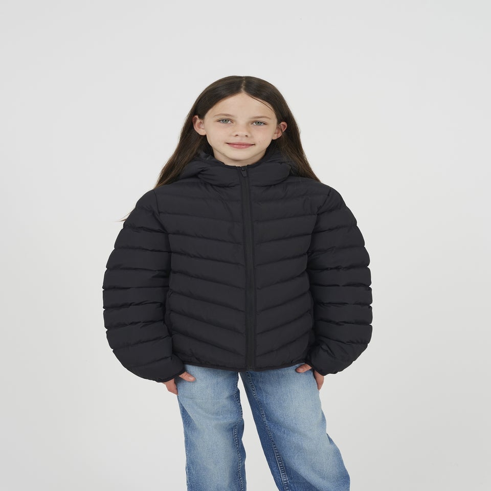 Brave Soul Black Hooded Padded Jacket (7-13 yrs)