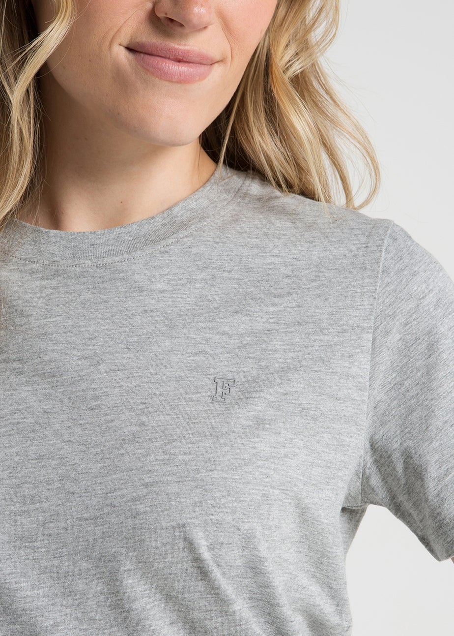 French Connection Black Cotton Crew Neck Logo Short Sleeve T-Shirts 3 Pack