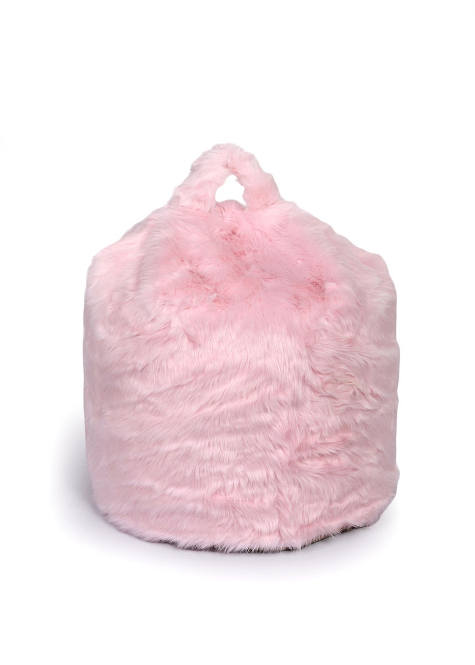 Kaikoo Kids Pink Fur Beanbag