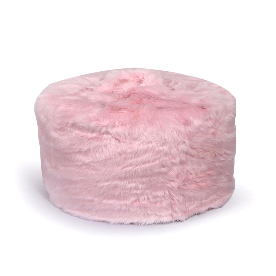 Kaikoo Kids Pink Fur Beanbag