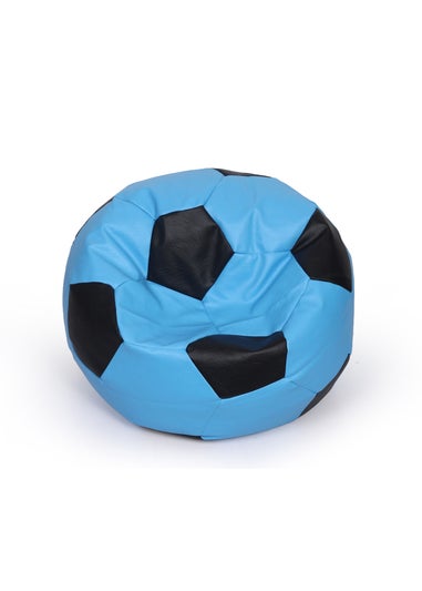 Kaikoo Blue-Black Faux Leather football beanbag