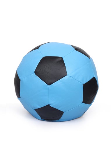 Kaikoo Blue-Black Faux Leather football beanbag