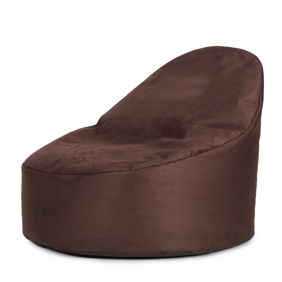 Kaikoo Chocolate Brushed Faux Suede Ezee Chair