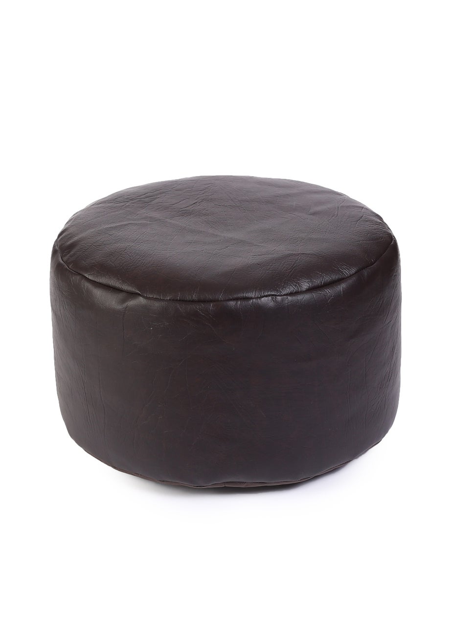 Kaikoo Brown Faux Leather Footstool