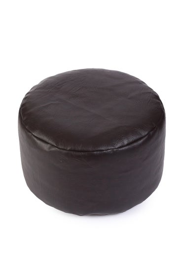Kaikoo Brown Faux Leather Footstool