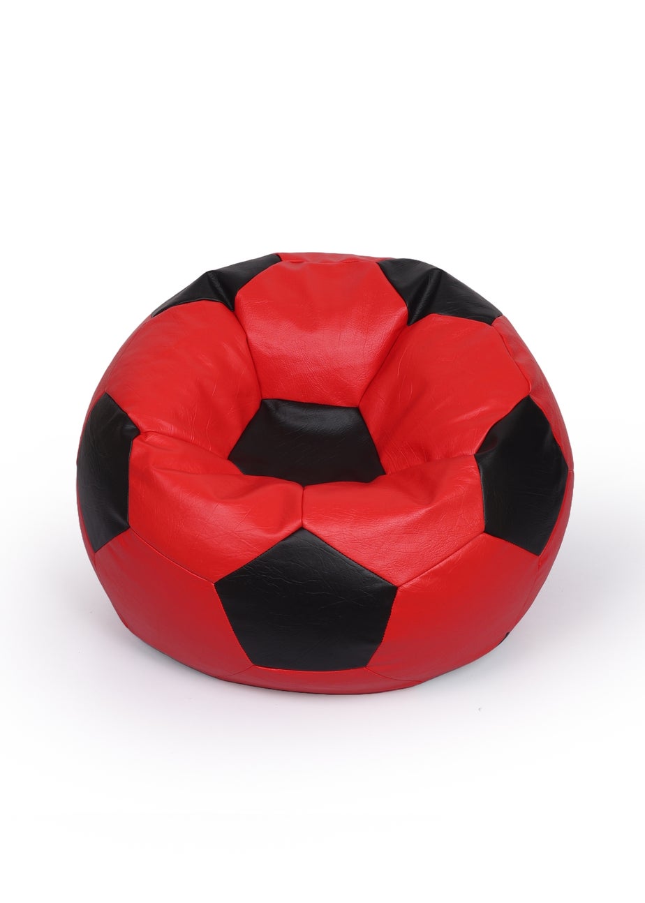 Kaikoo Red-Black Faux Leather Football Beanbag
