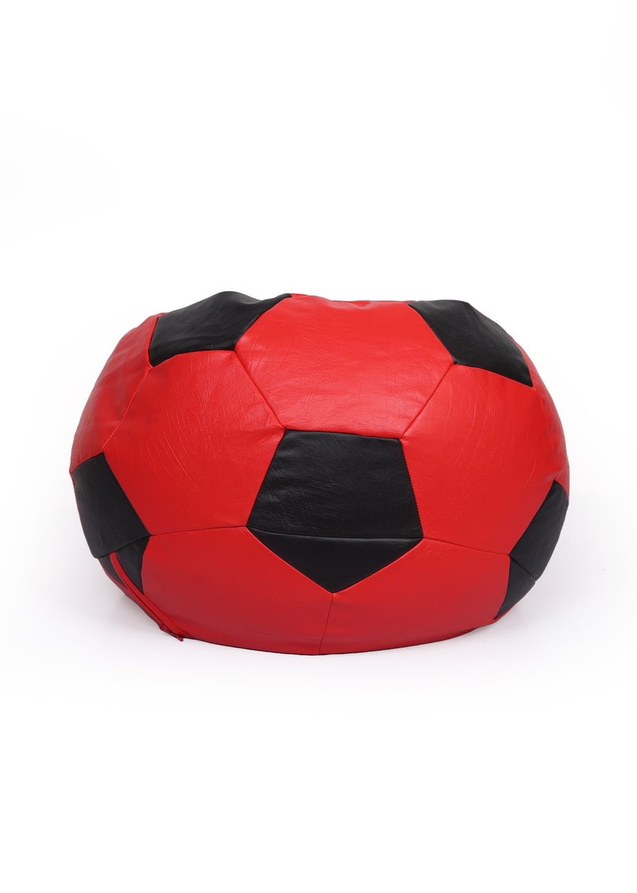 Kaikoo Red-Black Faux Leather Football Beanbag