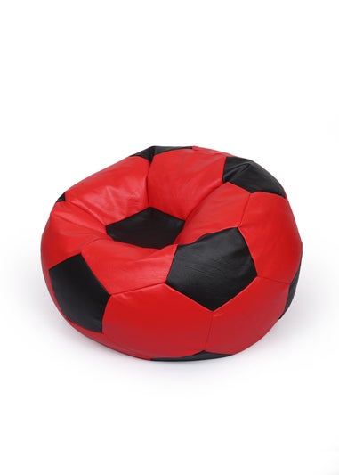 Kaikoo Red-Black Faux Leather Football Beanbag