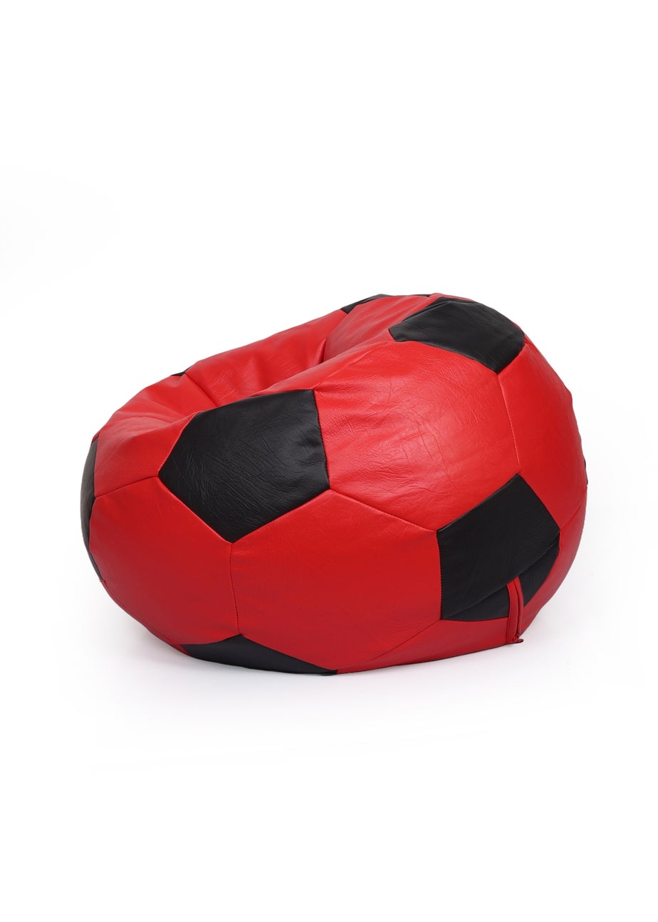 Kaikoo Red-Black Faux Leather Football Beanbag