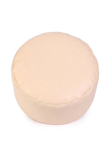 Kaikoo Cream Faux Leather Footstool