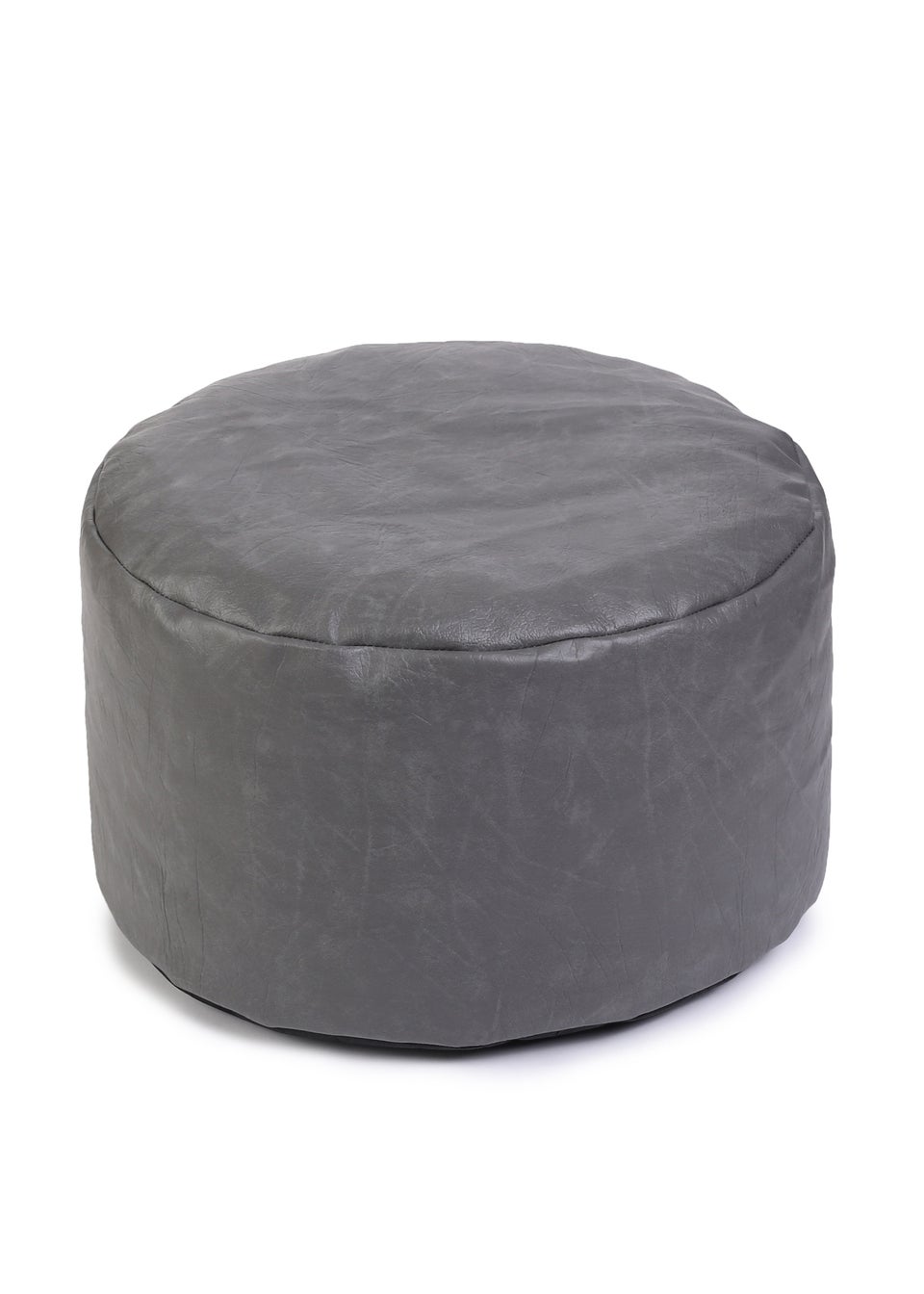 Kaikoo Grey Faux Leather Footstool