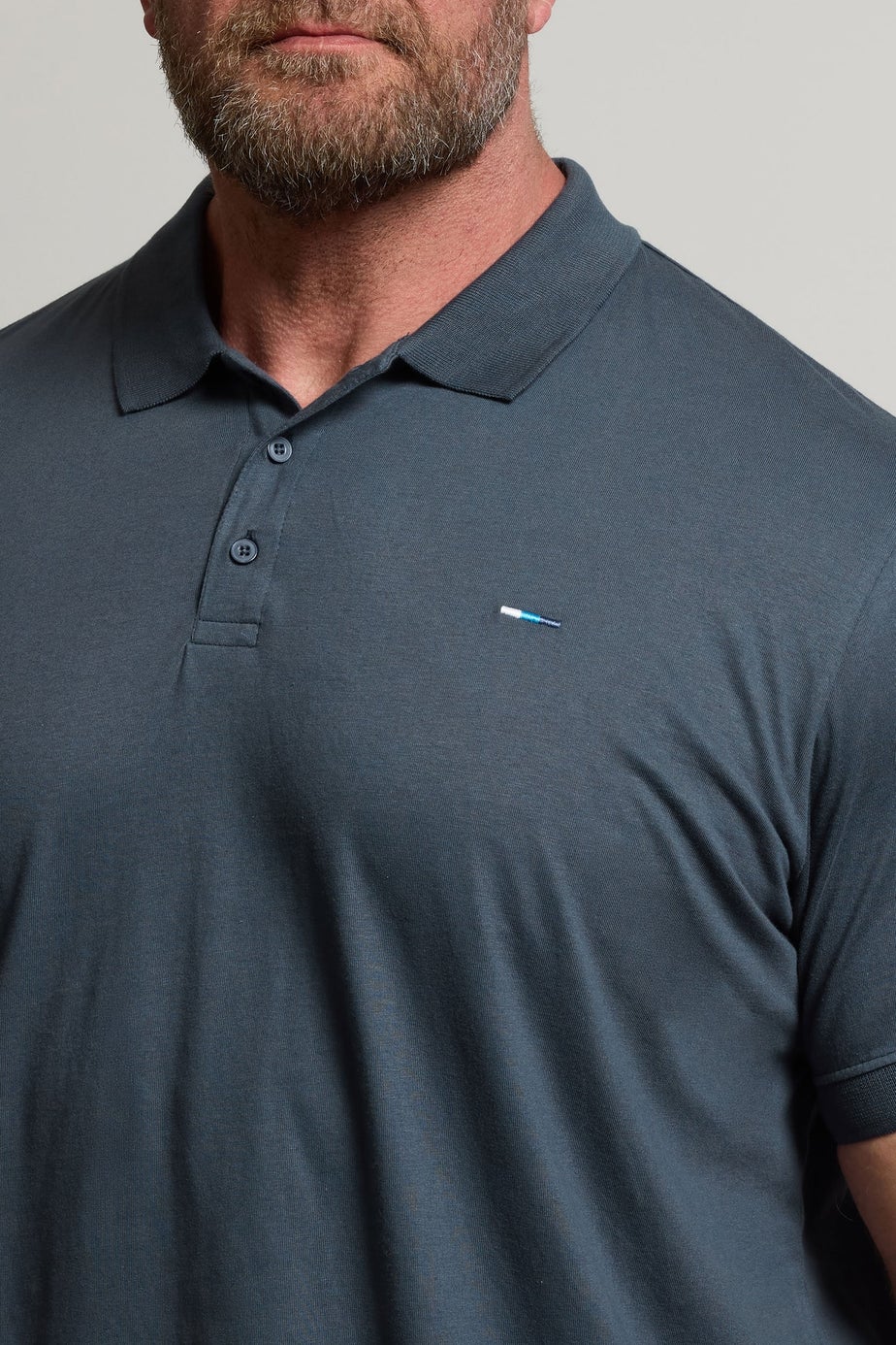 BadRhino Navy Blue Jersey Polo Shirt