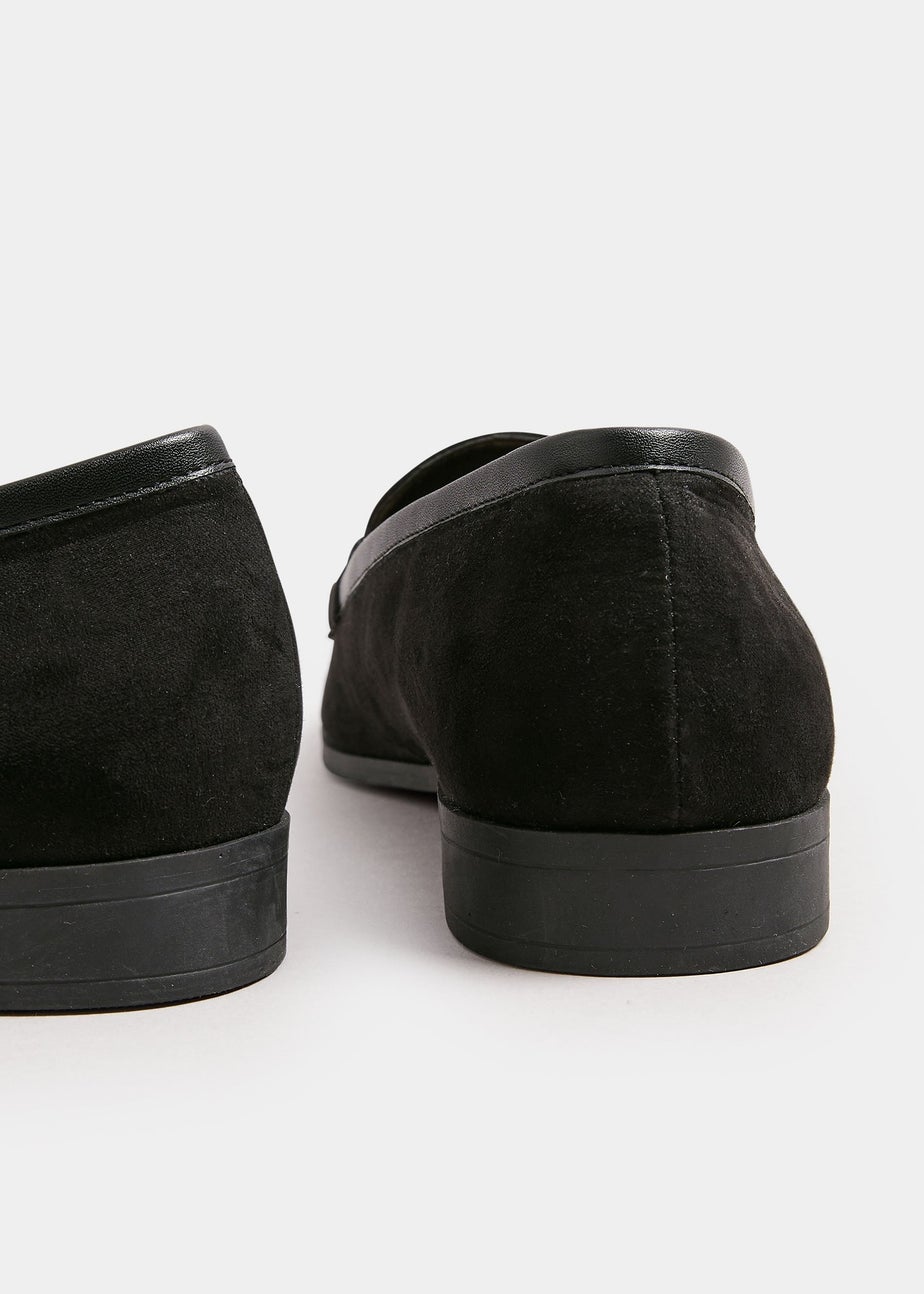 Yours Black Snaffle Loafer In Wide E Fit