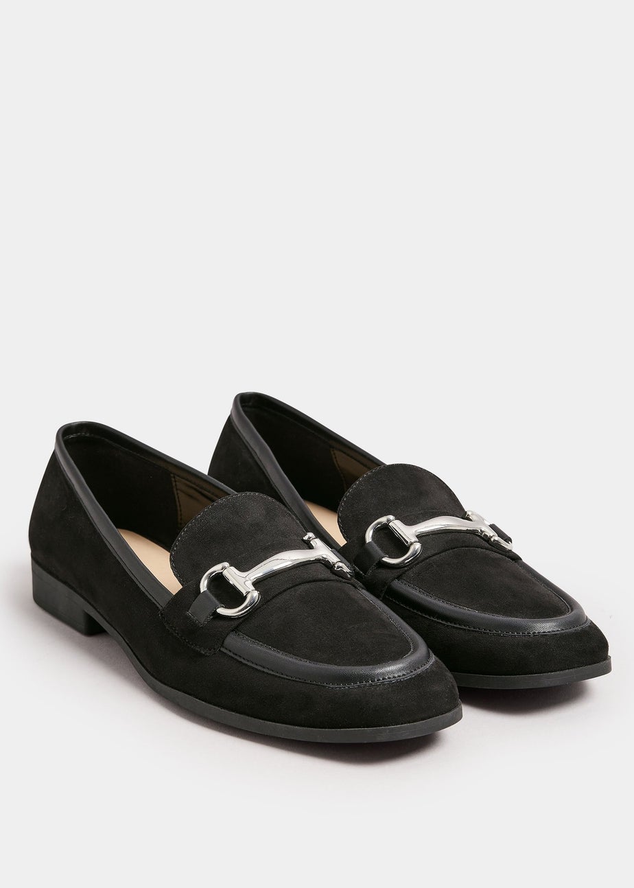 Yours Black Snaffle Loafer In Wide E Fit