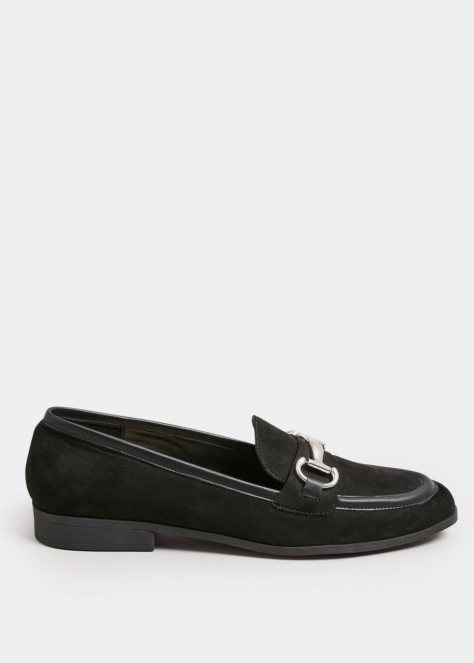 Yours Black Snaffle Loafer In Wide E Fit