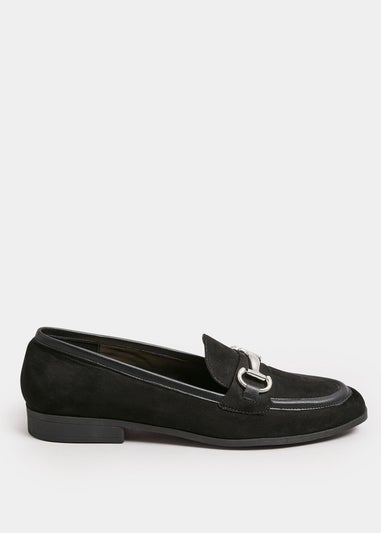 Yours Black Snaffle Loafer In Wide E Fit