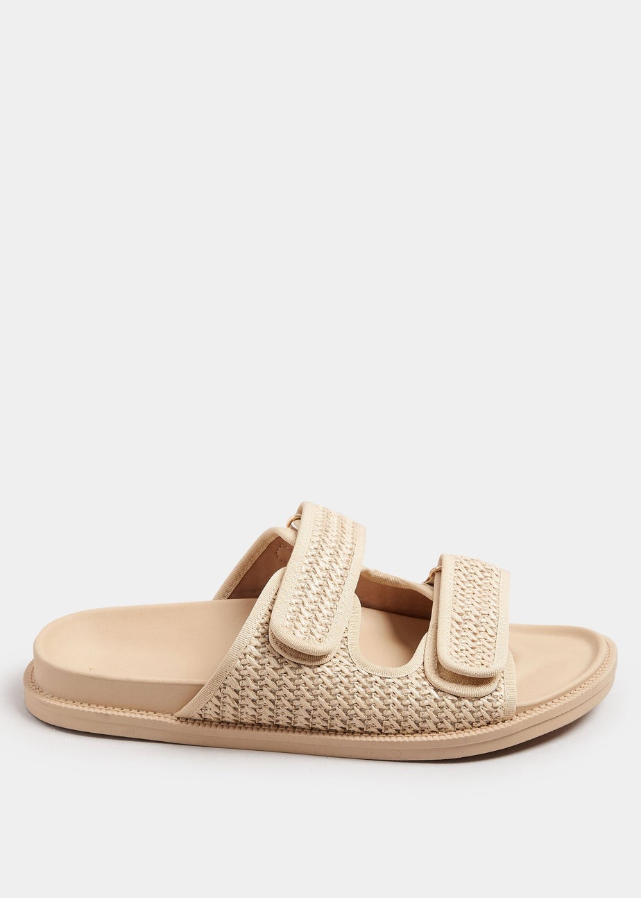 Yours Natural Brown Woven Strap Sandals In Extra Wide EEE Fit