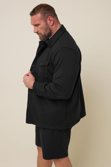 BadRhino Black Textured Jersey Shacket