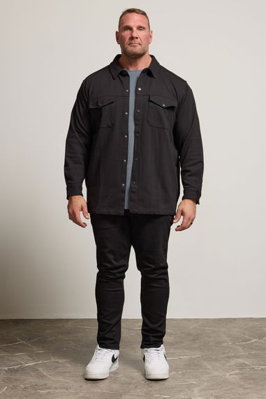 BadRhino Black Textured Jersey Shacket