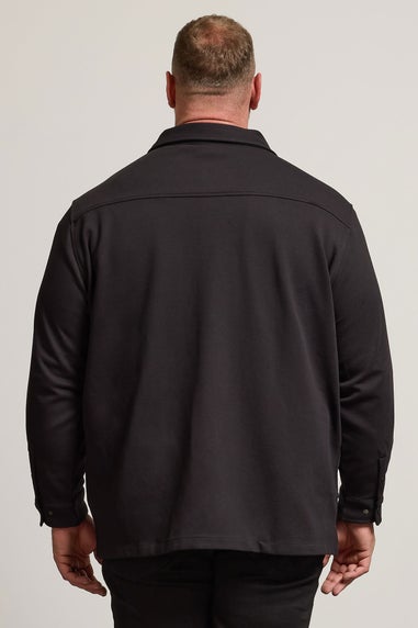 BadRhino Black Textured Jersey Shacket
