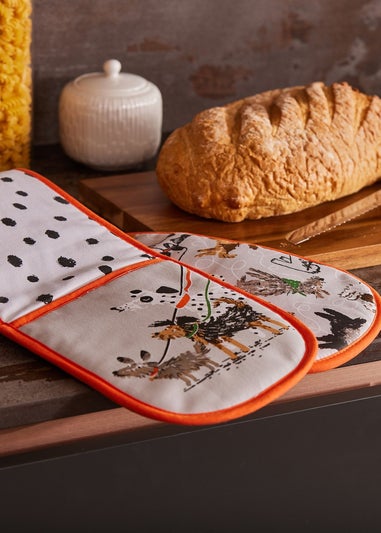 Ulster Weavers Dog Days Grey Double Oven Glove