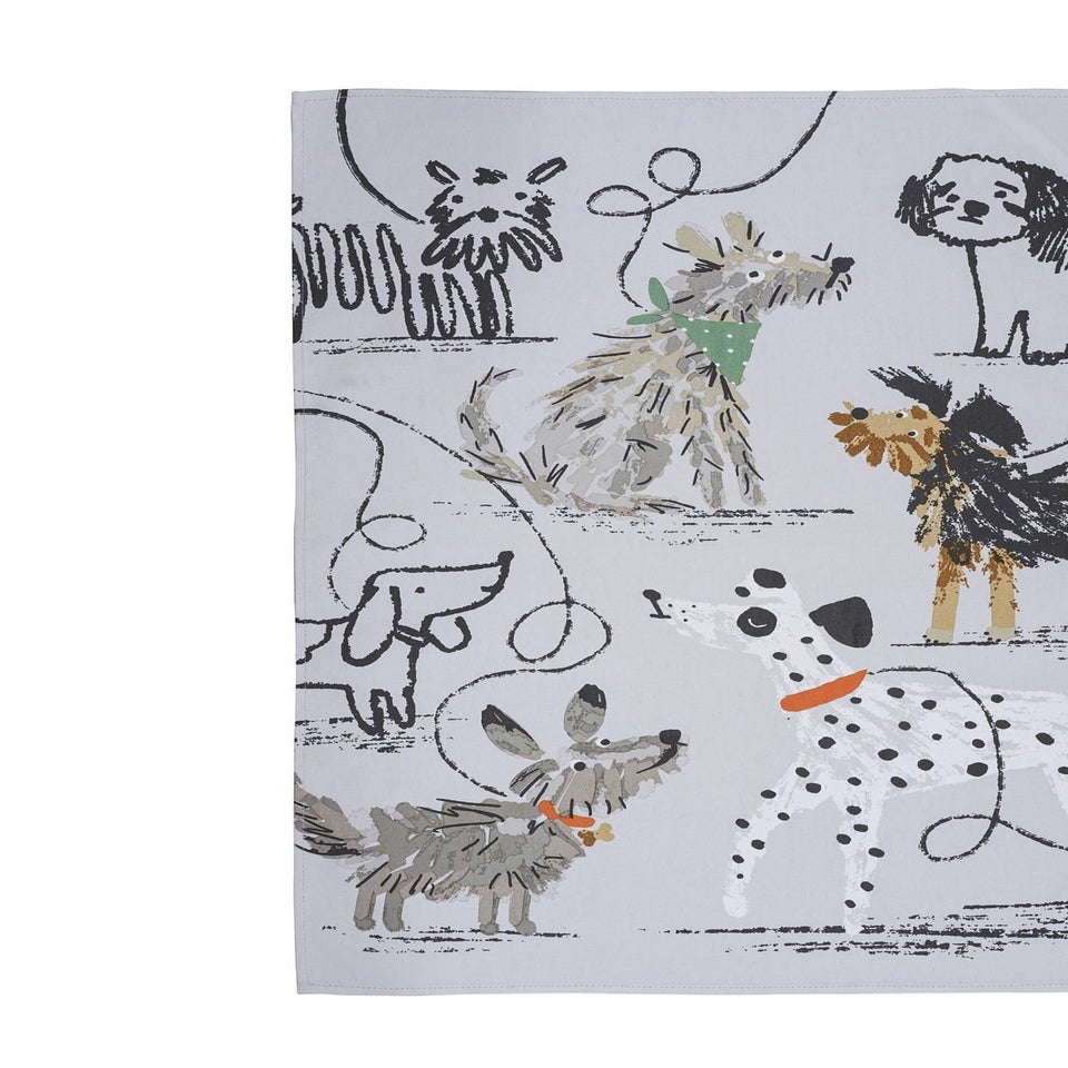 Ulster Weavers Dog Days Grey Tea Towel - Cotton