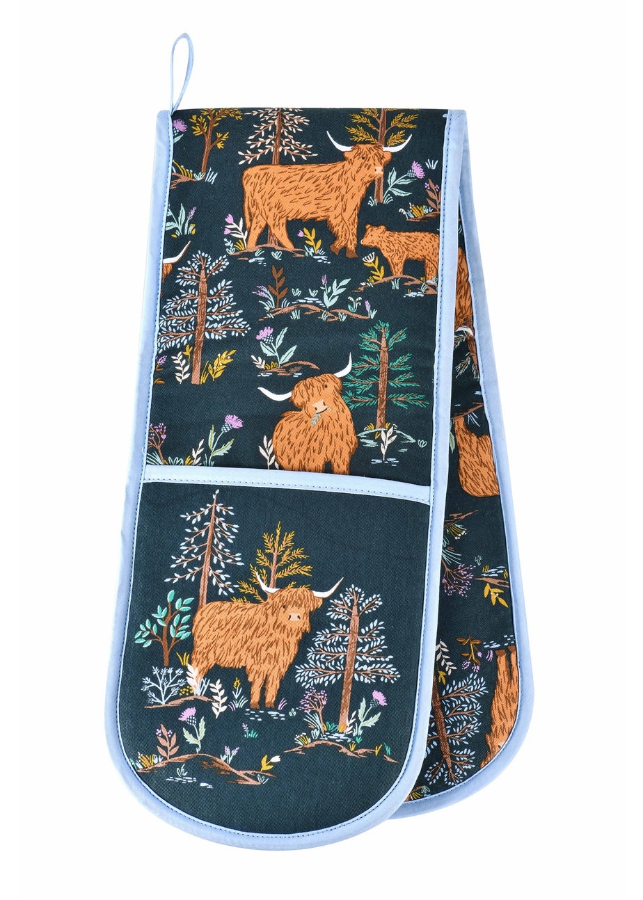 Ulster Weavers Connie the Cow Navy Double Oven Glove