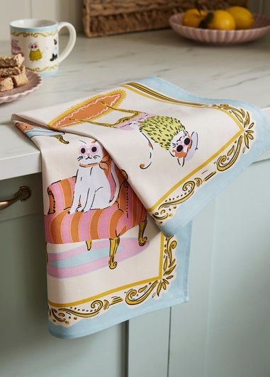 Ulster Weavers Cool Cats Multi Colour Tea Towel - Cotton