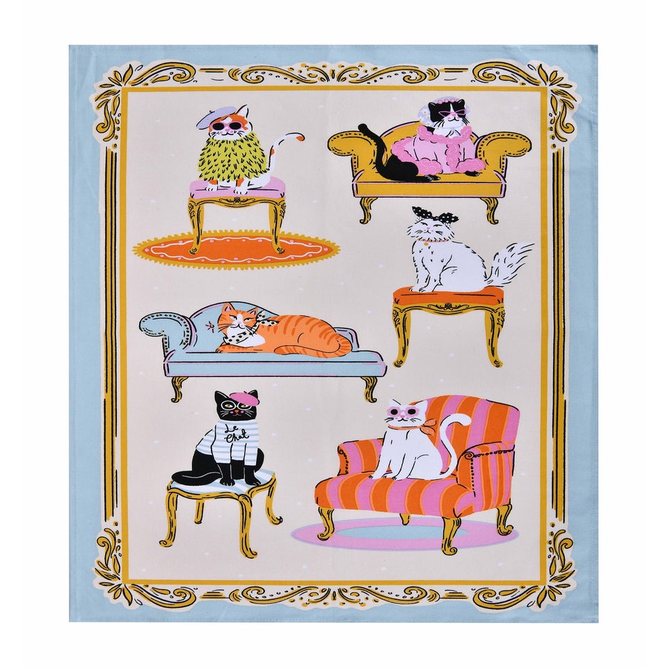 Ulster Weavers Cool Cats Multi Colour Tea Towel - Cotton