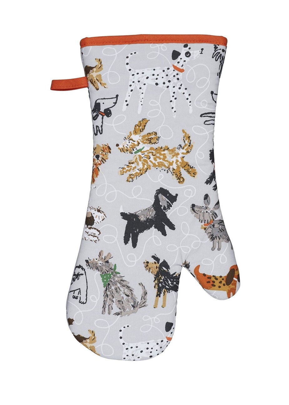 Ulster Weavers Dog Days Grey Gauntlet Oven Glove