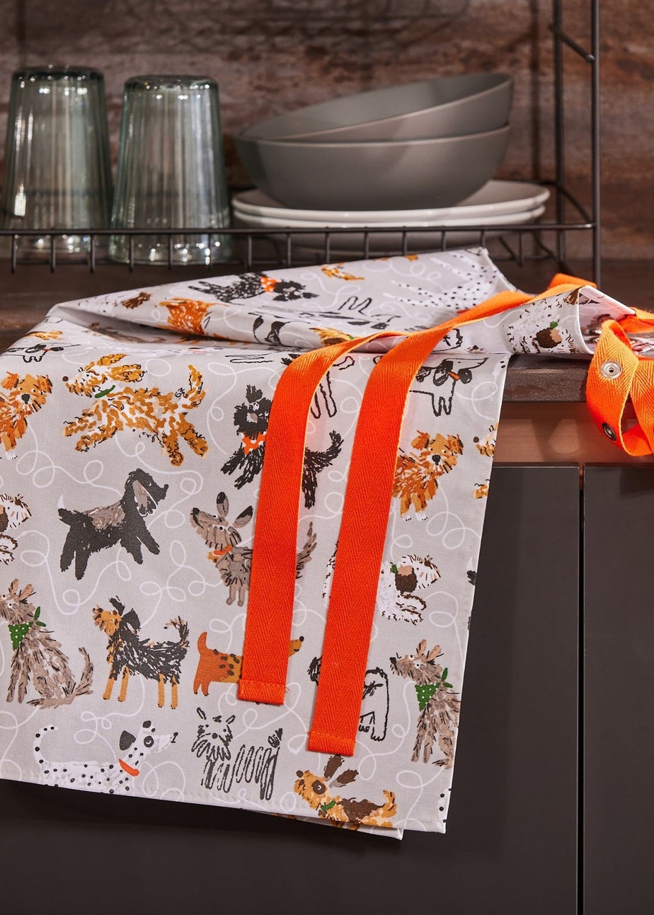 Ulster Weavers Dog Days Grey Apron - PVC/Oilcloth