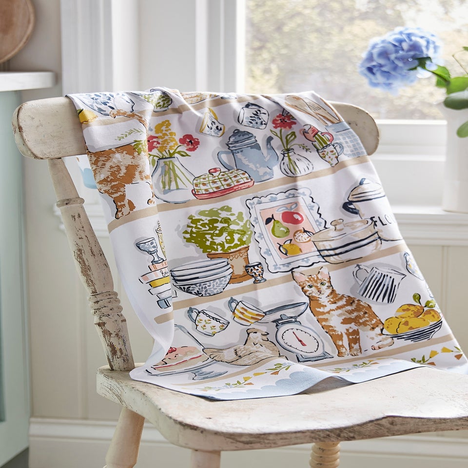 Ulster Weavers Pantry Cats Multi Colour Tea Towel - Cotton