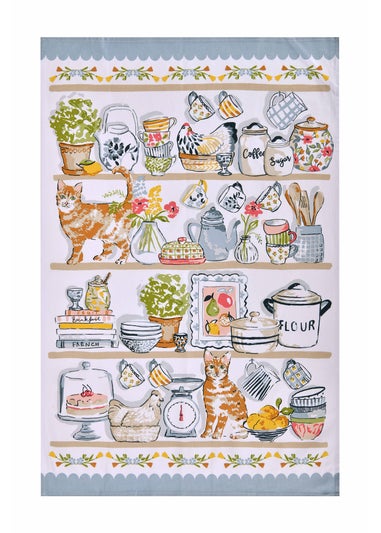 Ulster Weavers Pantry Cats Multi Colour Tea Towel - Cotton