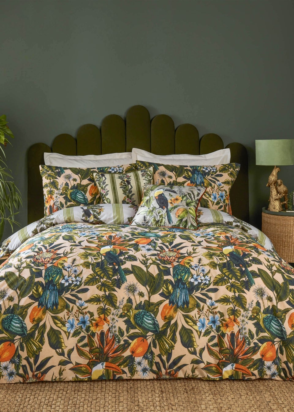 furn. Leilani Printed Floral Multicoloured Duvet Cover Set