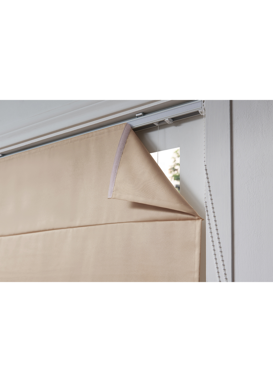 Little Black Book Natural Blackout Roman Blind