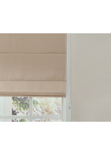 Little Black Book Natural Blackout Roman Blind