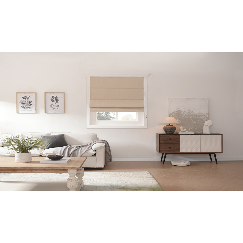 Little Black Book Natural Blackout Roman Blind