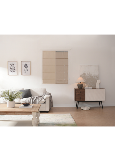 Little Black Book Natural Blackout Roman Blind