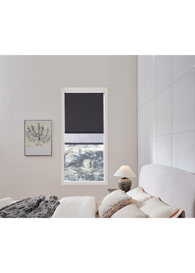 Little Black Book Slate Grey D. Roller Blind