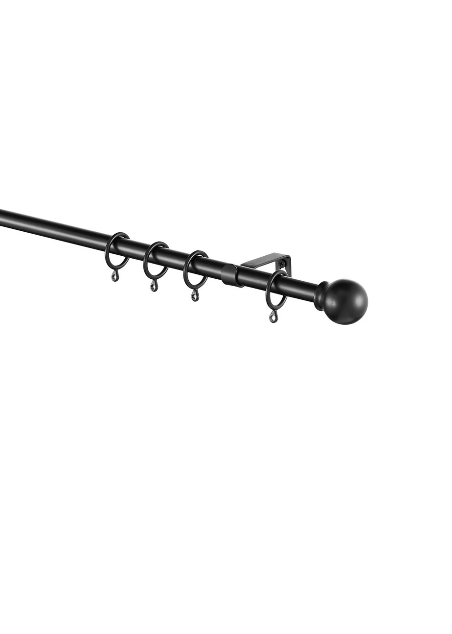 Little Black Book Black Extendable Ball Curtain Pole