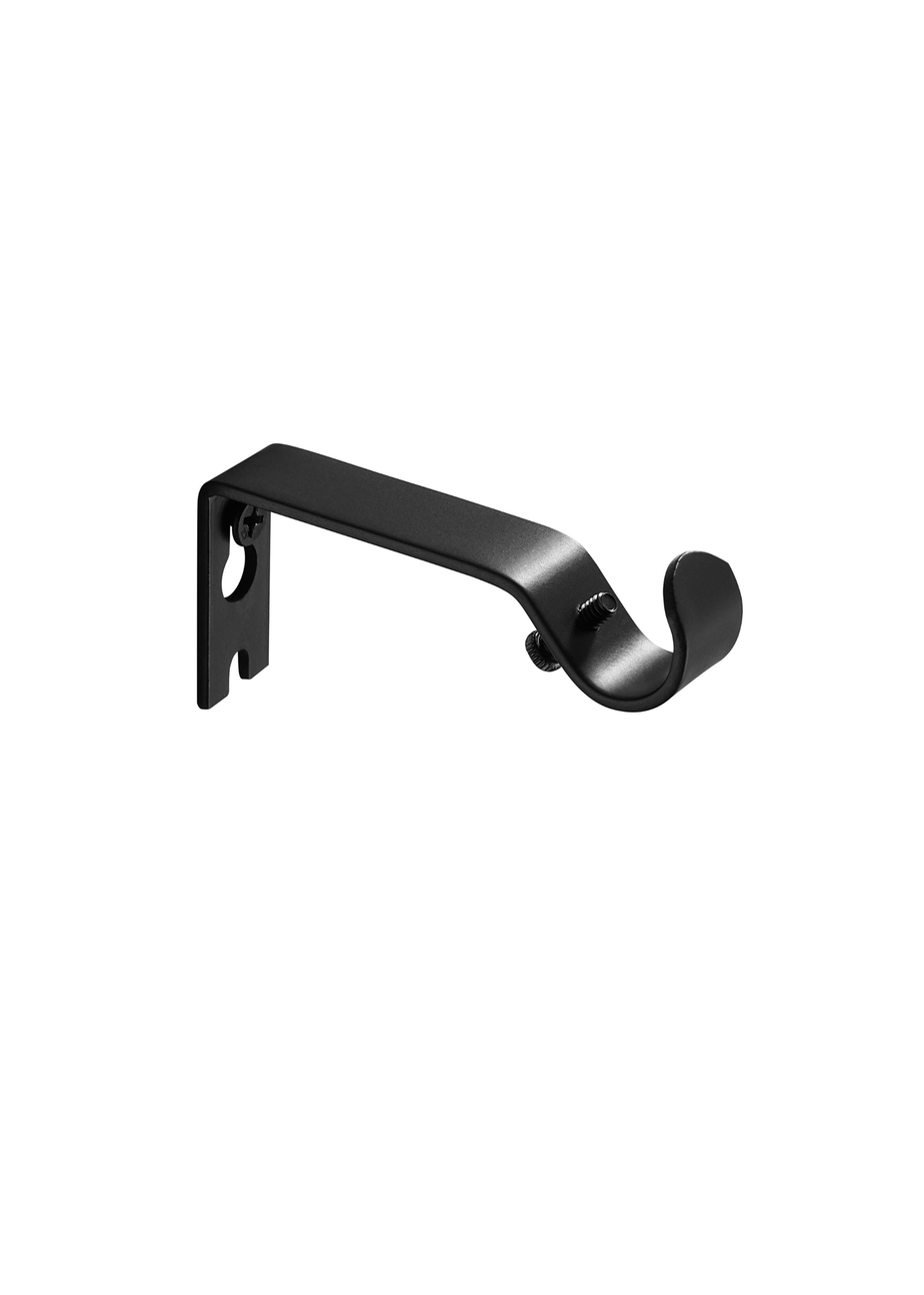 Little Black Book Black Extendable Ball Curtain Pole