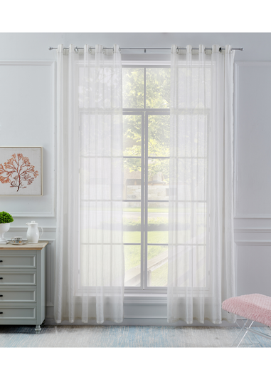 Little Black Book Silver Extendable Ball Curtain Pole