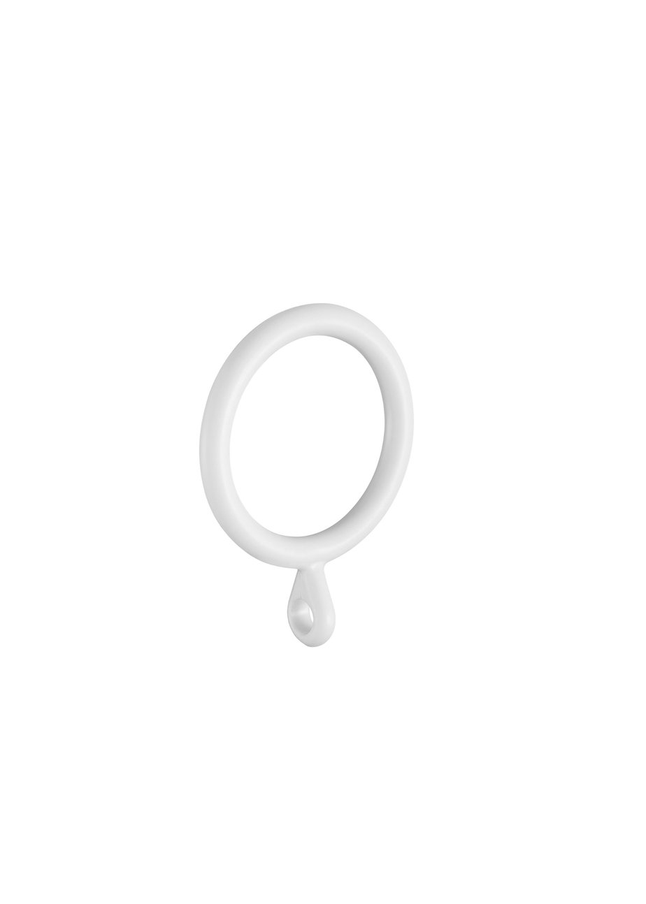 Little Black Book White Extendable Ball Curtain Pole