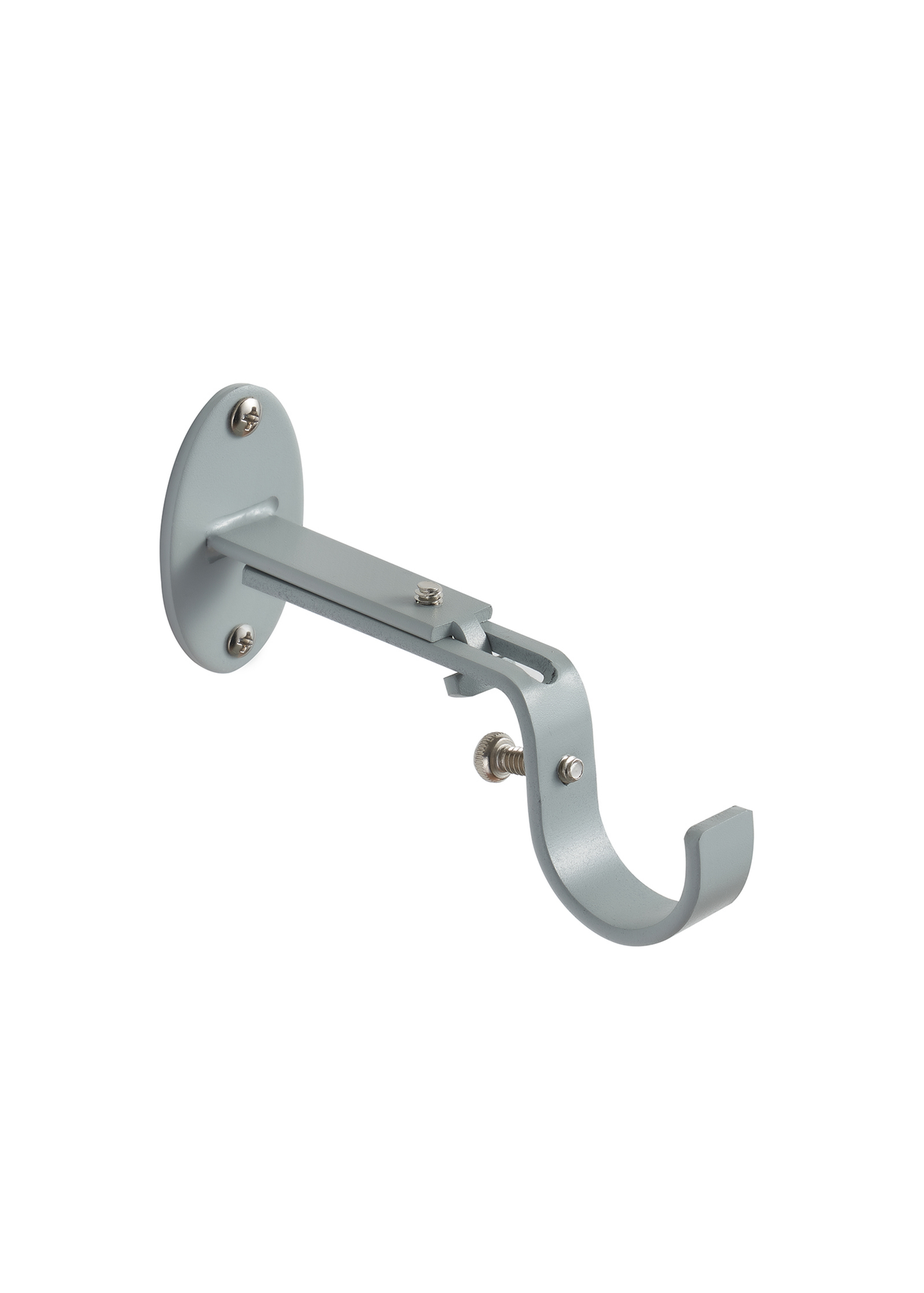 Little Black Book Grey Extendable Ball Curtain Pole