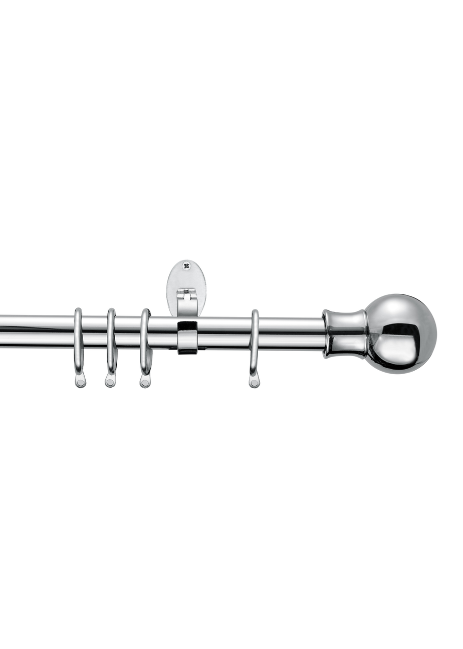 Little Black Book Chrome Extendable Ball Curtain Pole