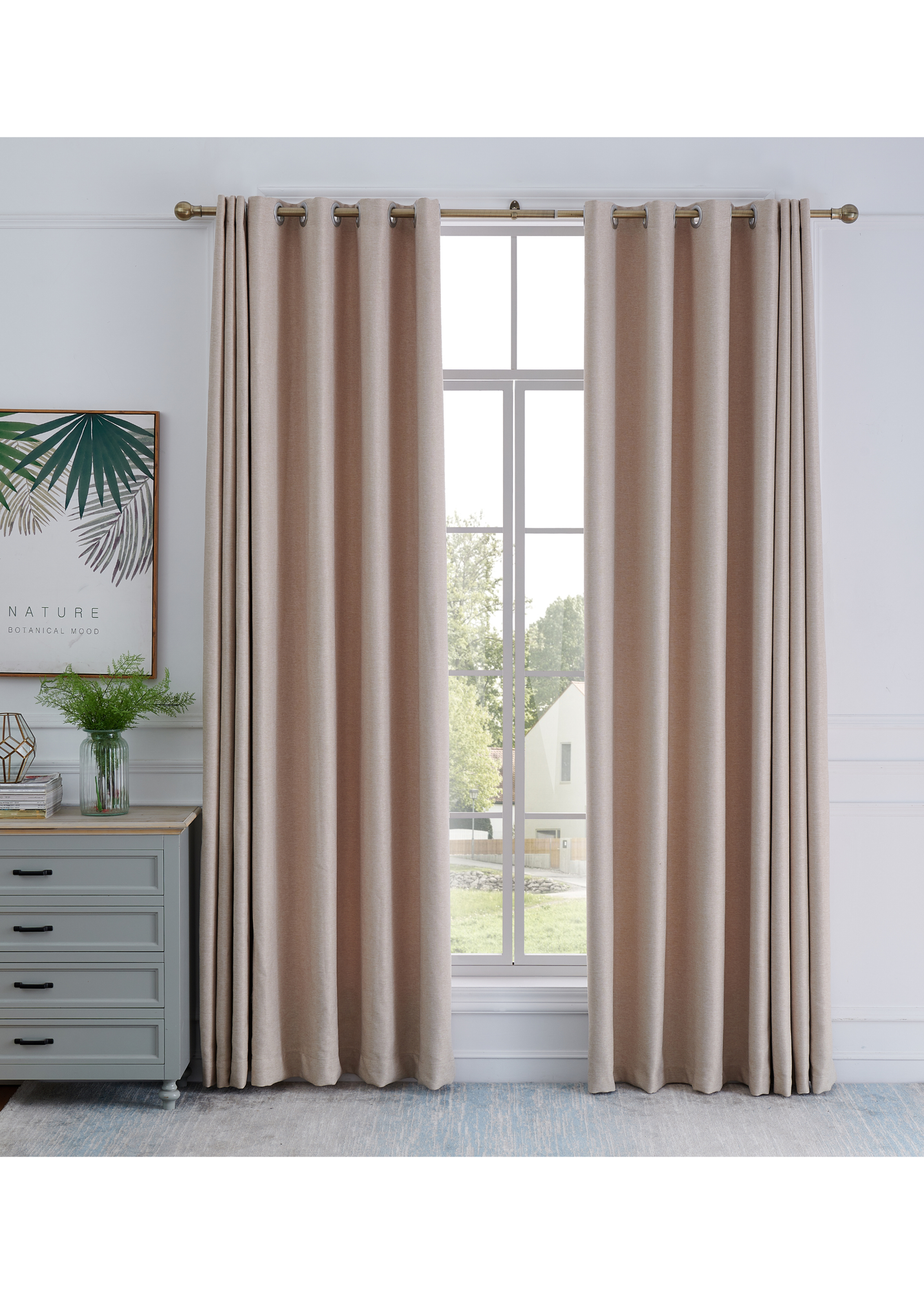 Little Black Book Antique Brass Extendable Ball Curtain Pole